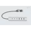 i-tec USB-C/USB-A lādēšanas metāla centrmezgls ar 7 portiem (3x USB-C, 4x USB-A)