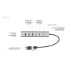 i-tec USB-C/USB-A lādēšanas metāla centrmezgls ar 7 portiem (3x USB-C, 4x USB-A)