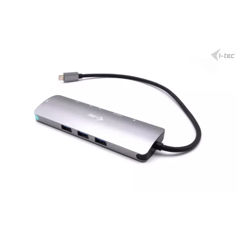 i-tec USB-C Metal Nano dokstacija 4K HDMI LAN ar strāvas padevi 100W + universālais lādētājs 100W
