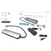 i-tec USB-C Metal Nano dokstacija 4K HDMI LAN ar strāvas padevi 100W + universālais lādētājs 100W