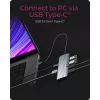 ICY BOX IB-DK4022a-CPD vadu USB 3.2 Gen 1 (3.1 Gen 1) Type-C alumīnija, sudraba