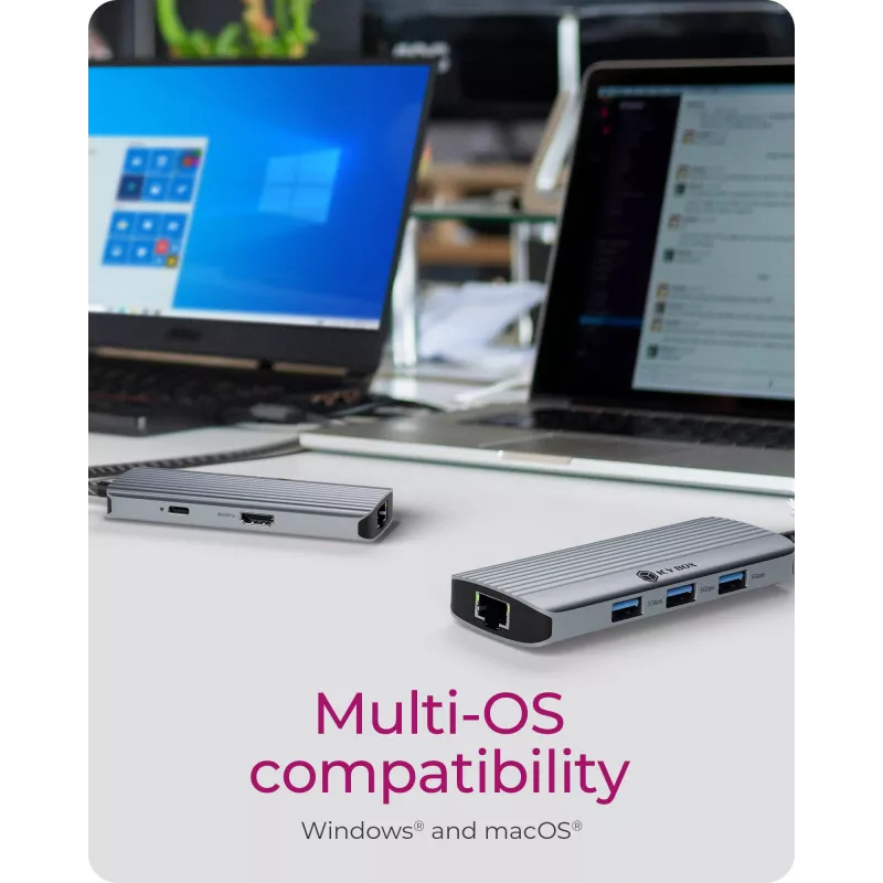 ICY BOX IB-DK4034a-CPD vadu USB 3.2 Gen 1 (3.1 Gen 1) Type-C alumīnija, sudraba