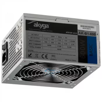 AKYGA barošanas bloks ATX 600w (ak-b1-600)