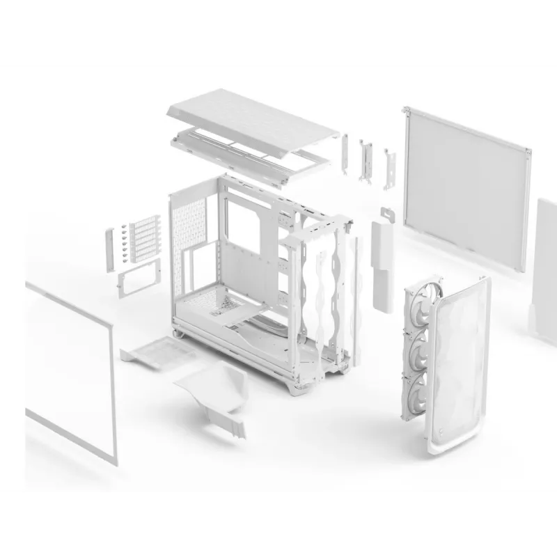 FRACTAL DESIGN Meshify 3 Xl balta RGB Tg Clear Tint
