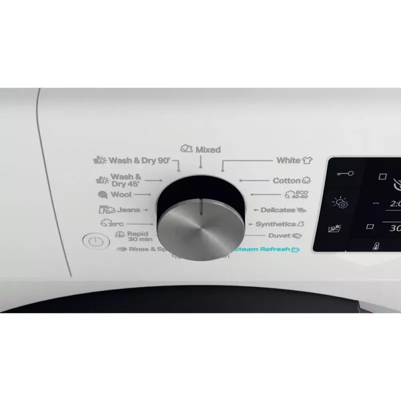 Whirlpool FFWDD1076258B veļas mazgājamā un žāvējamā mašīna Brīvstāvoša Ar priekšējo ielādi Balta