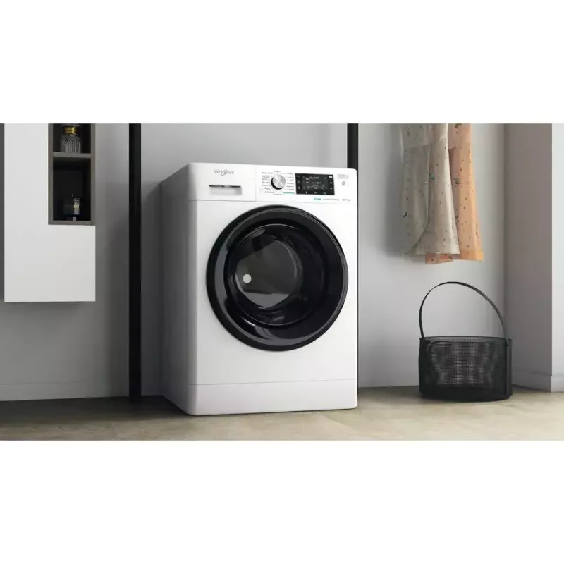 Whirlpool FFWDD1076258B veļas mazgājamā un žāvējamā mašīna Brīvstāvoša Ar priekšējo ielādi Balta