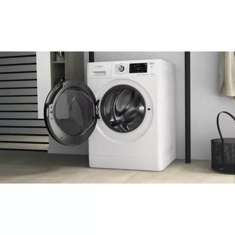 Whirlpool FFWDD1076258B veļas mazgājamā un žāvējamā mašīna Brīvstāvoša Ar priekšējo ielādi Balta