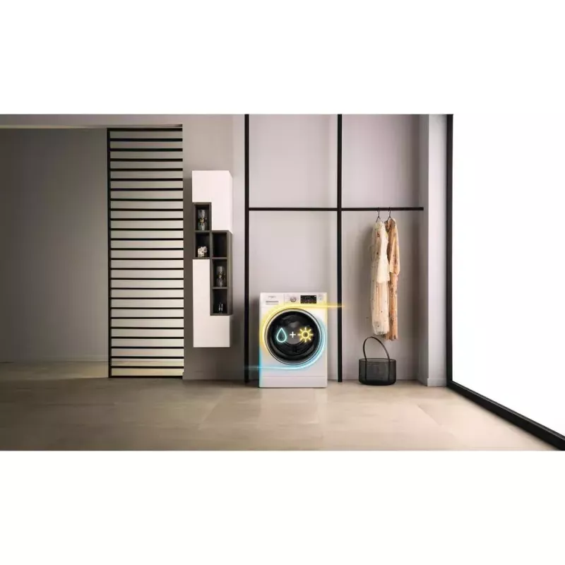 Whirlpool FFWDD1076258B veļas mazgājamā un žāvējamā mašīna Brīvstāvoša Ar priekšējo ielādi Balta