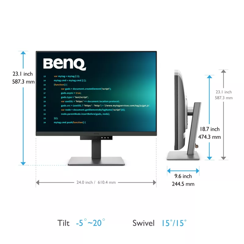 BenQ RD280U datora monitors 71.6 cm (28.2 collas) 3840 x 2560 pikseļi 4K Ultra HD Melns