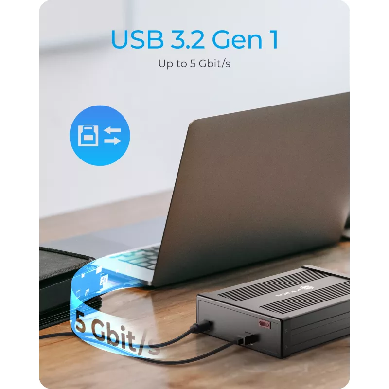 ICY BOX IB-525-U3 ODD korpuss 13,3 cm (5,25 collu) SATA III Melns