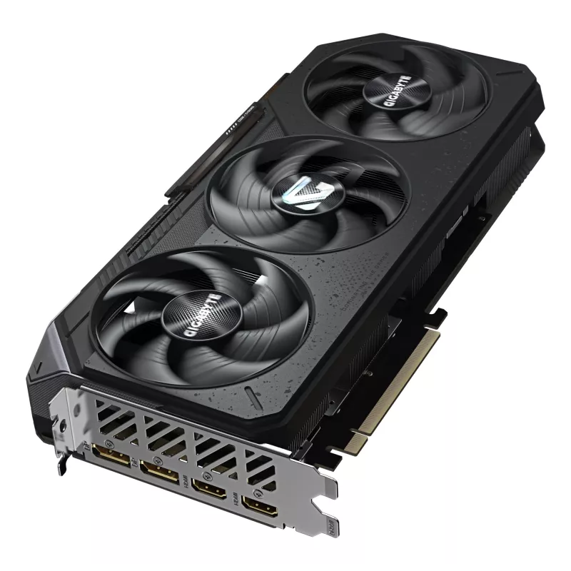 GIGABYTE grafiskā karte Radeon RX 9070 — 16 GB GDDR6, PCIe 5.0, 256-bit, 2700 MHz paātrinājums, 2×HDMI 2.1b, 2×DP 2.1a, 3 ventilatori