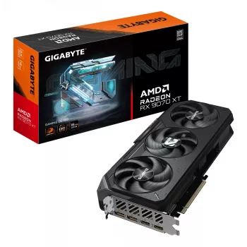 GIGABYTE Radeon RX 9070 XT GAMING OC 16G grafiskā karte - 16GB GDDR6, 256bit, PCI-E 5.0, 3060 MHz kodola frekvence, 2 x DisplayPort, 2 x HDMI, GV-R9070XTGAMING OC-16GD