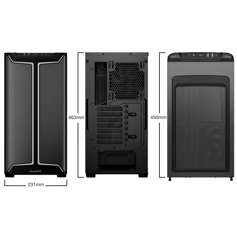 PC korpuss be quiet! Pure Base 501 DX Melns Midi Tower
