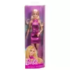 Barbie Fashionistas lelle #230 metāliski rozā minikleitā ar sirds izgriezumu, blondi mati