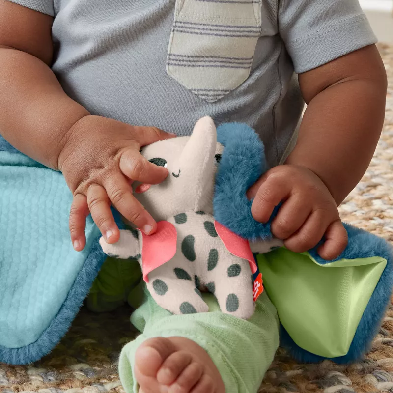 Mīkstā rotaļlieta MATTEL Fisher-Price Planet Friends Giant Ear Elephant HKD63, plīša ziloņa kompanjons