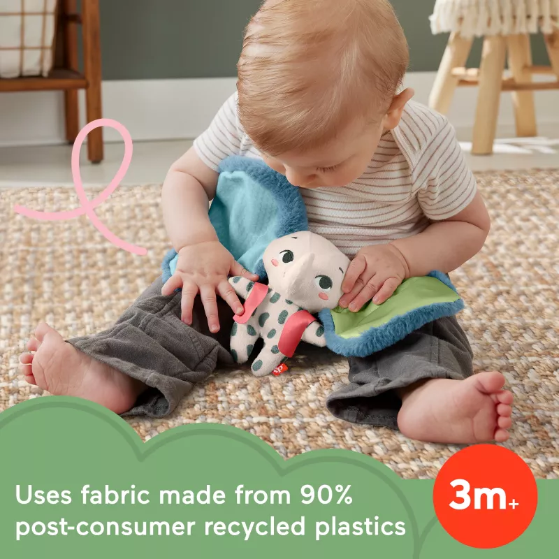 Mīkstā rotaļlieta MATTEL Fisher-Price Planet Friends Giant Ear Elephant HKD63, plīša ziloņa kompanjons