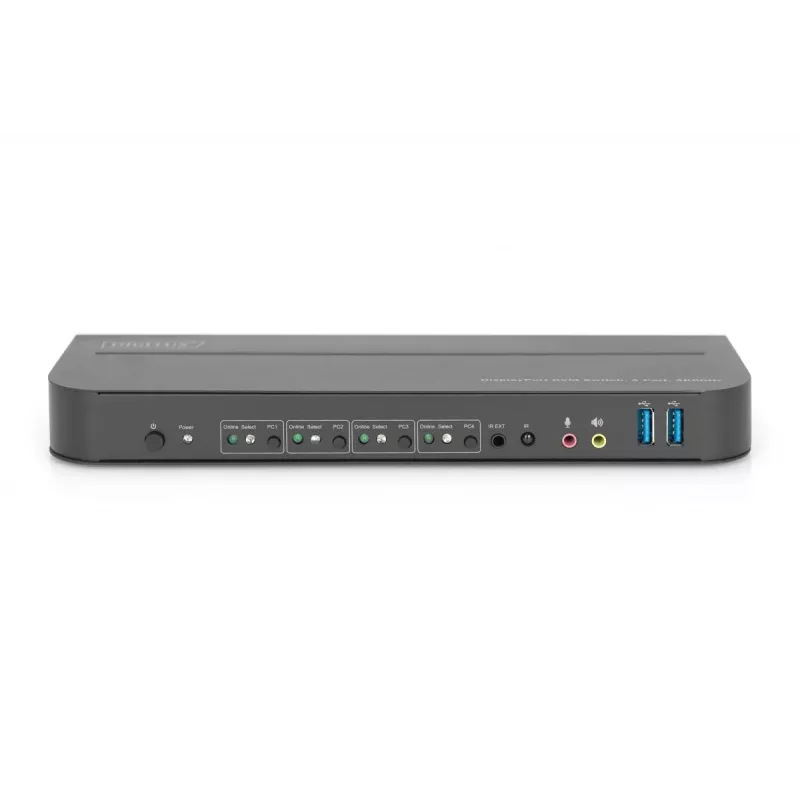DIGITUS KVM slēdzis 4x1 DP DP/HDMI Izeja USB 4Kx2K 60Hz