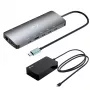 i-tec Metal USB-C Nano 3x Display Dock, 2x HDMI 1x USB-C video ar strāvas padevi 140W + Universālais lādētājs 140 W