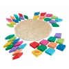 Fisher-Price koka mandalas ģeometriskā puzle maziem bērniem un bērniem, 40 koka gabali