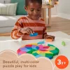 Fisher-Price koka mandalas ģeometriskā puzle maziem bērniem un bērniem, 40 koka gabali