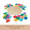 Fisher-Price koka mandalas ģeometriskā puzle maziem bērniem un bērniem, 40 koka gabali
