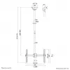 Neomounts CL35-440BL16L Monitora/TV stiprinājums griestiem 37-70 collas - a 106-156 cm