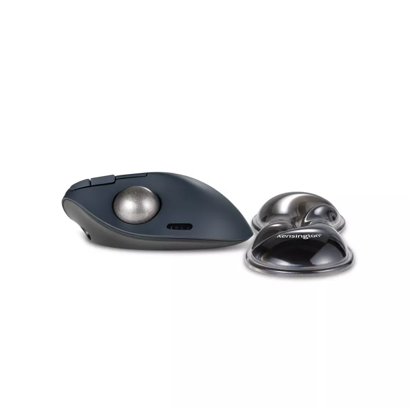 Kensington plāns Duo Gel peles/trackball plaukstas balsts - pelēks, pelēks, gēls, termoplastiskais poliuretāns (TPU), Ķīna, MIL-STD-810H Method 504.3 Contamination by Fluids, 192 mm, 72 mm