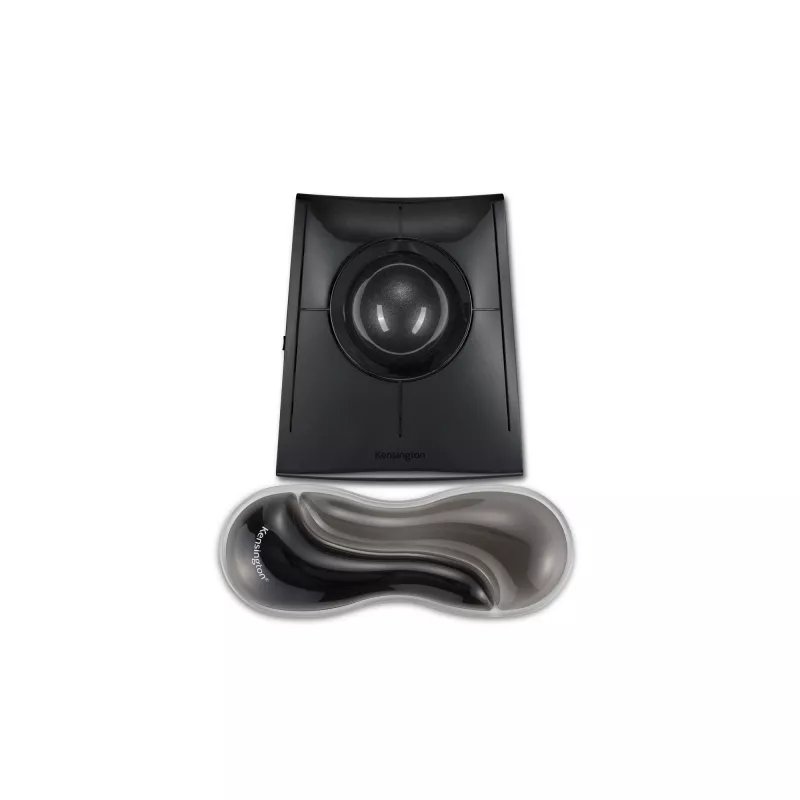 Kensington plāns Duo Gel peles/trackball plaukstas balsts - pelēks, pelēks, gēls, termoplastiskais poliuretāns (TPU), Ķīna, MIL-STD-810H Method 504.3 Contamination by Fluids, 192 mm, 72 mm