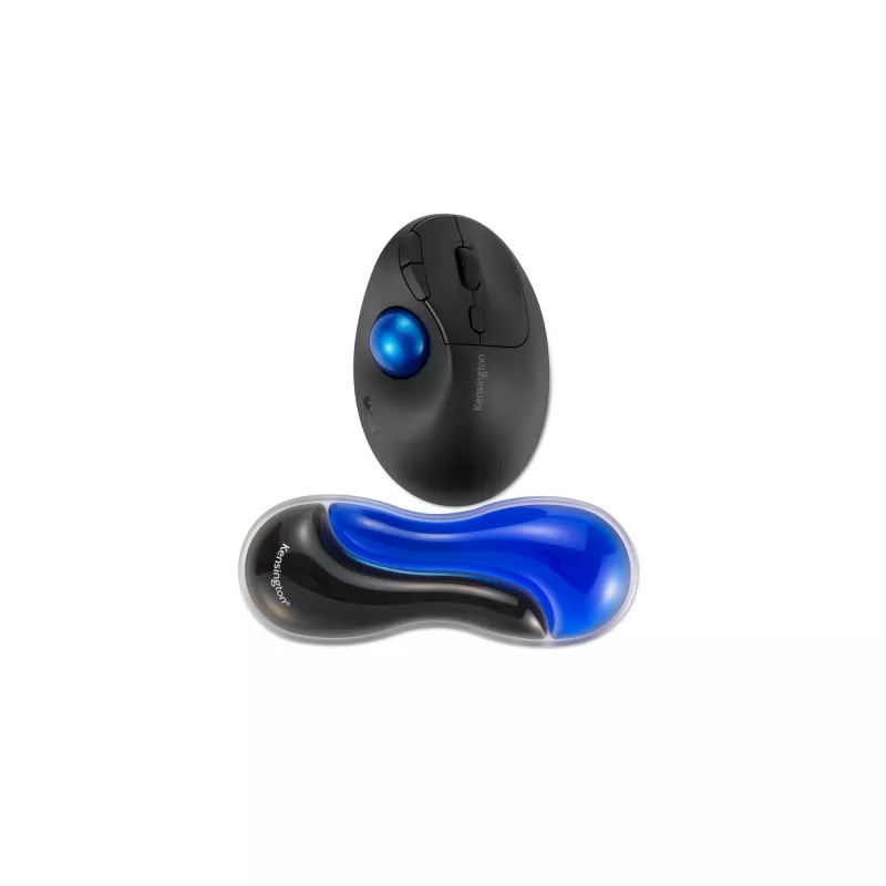 Kensington plāns Duo Gel peles/trakbola plaukstas balsts - Zils, Zils, Gels, Termoplastisks poliuretāns (TPU), Ķīna, MIL-STD-810H Method 504.3 Contamination by Fluids, 192 mm, 72 mm