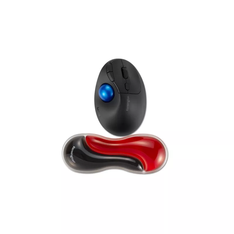 Kensington K62440WW Slim Duo Gel plaukstas balsts pelei / bumbiņpelei, 192 x 72 x 22 mm, sarkans