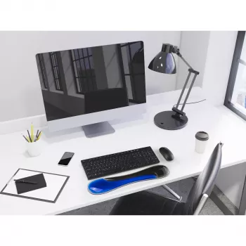 Kensington plāns Duo Gel Tastatūras Plaukstu Balsts - Zils, Zils, Gēls, Termoplastisks poliuretāns (TPU), Ķīna, MIL-STD-810H Method 504.3 Contamination by Fluids, 490 mm, 95 mm
