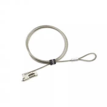 Kensington plāns NanoSaver 2.0 EQ kombinētā klēpjdatora slēdzene, 1.8 m, Kensington, Kombinētā slēdzene, Nerūsējošais tērauds, Cinka tērauds, Sudraba