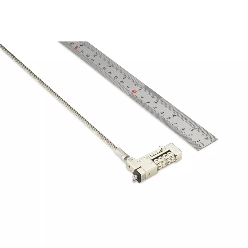Kensington plāns NanoSaver 2.0 EQ kombinētā klēpjdatora slēdzene, 1.8 m, Kensington, Kombinētā slēdzene, Nerūsējošais tērauds, Cinka tērauds, Sudraba