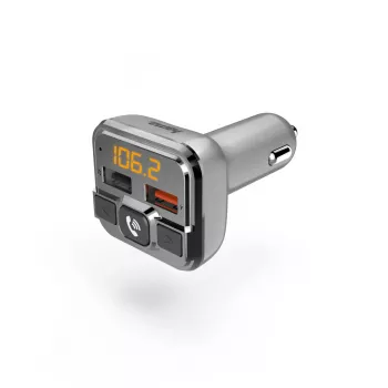 Hama 00014165 FM raidītājs 87.6 - 107.9 MHz Automašīnas cigarešu piesmēķa ligzda Sudraba