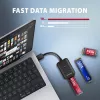 SSD korpuss AXAGON ADM2-AM USB-A 10Gbps vienam M.2 NVMe/SATA diskam, USB 3.2 Gen 2, 10 cm kabelis, melns