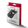SSD korpuss AXAGON ADM2-AM USB-A 10Gbps vienam M.2 NVMe/SATA diskam, USB 3.2 Gen 2, 10 cm kabelis, melns