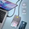 Karšu lasītājs Axagon CRE-SM3TC USB 2.0 Type-C pelēks SmartMedia