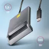 Karšu lasītājs Axagon CRE-SM3TC USB 2.0 Type-C pelēks SmartMedia