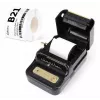 Etiķešu printeris NIIMBOT B21S melns — kompakts Bluetooth ruļļu printeris, 50 mm drukas platums, 60 mm/s, Li-Ion 1200 mAh