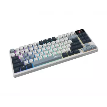 Mehāniskā bezciparu spēļu klaviatūra MSI FORGE GK600 TKL Wireless USB + Bluetooth QWERTY UK English RGB zila/balta