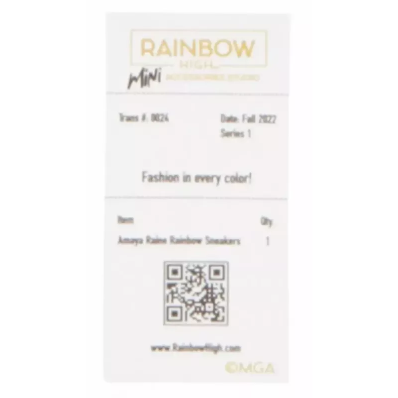 Displeja komplekts Mga Accessories Rainbow High apavi, 27 gabali — dažādi leļļu apavu aksesuāri