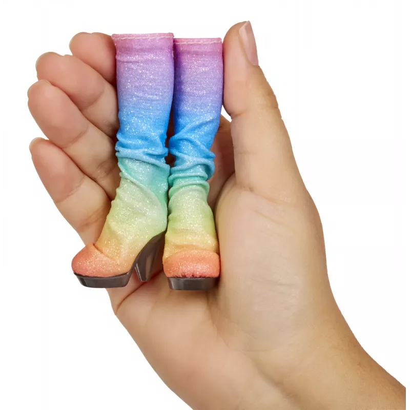 Rainbow High Aksesuāru studija 1. sērija, S sortiments PDQ leļļu apavos