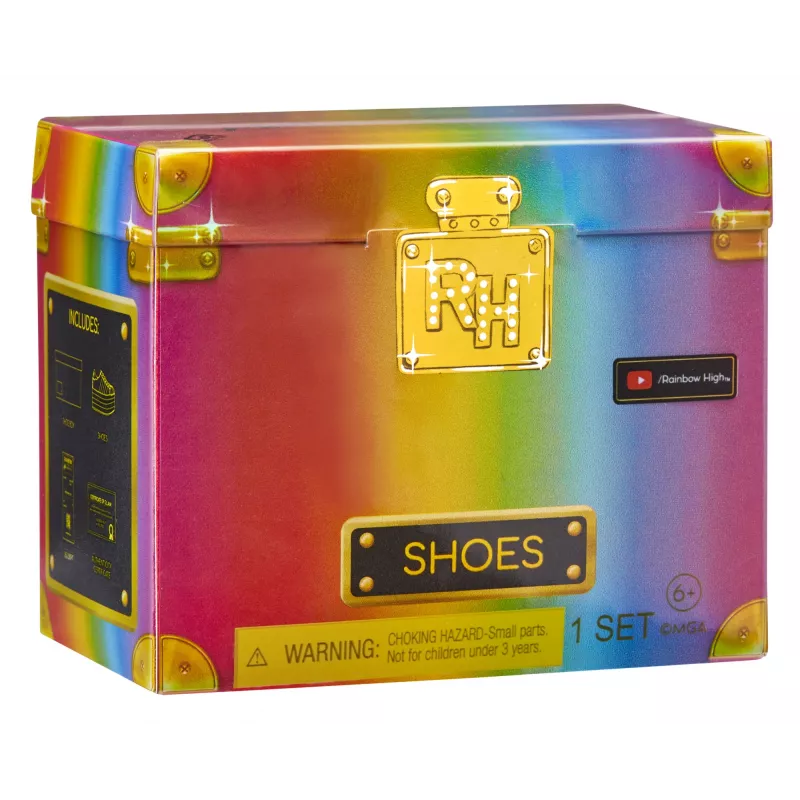 Rainbow High Aksesuāru studija 1. sērija, S sortiments PDQ leļļu apavos