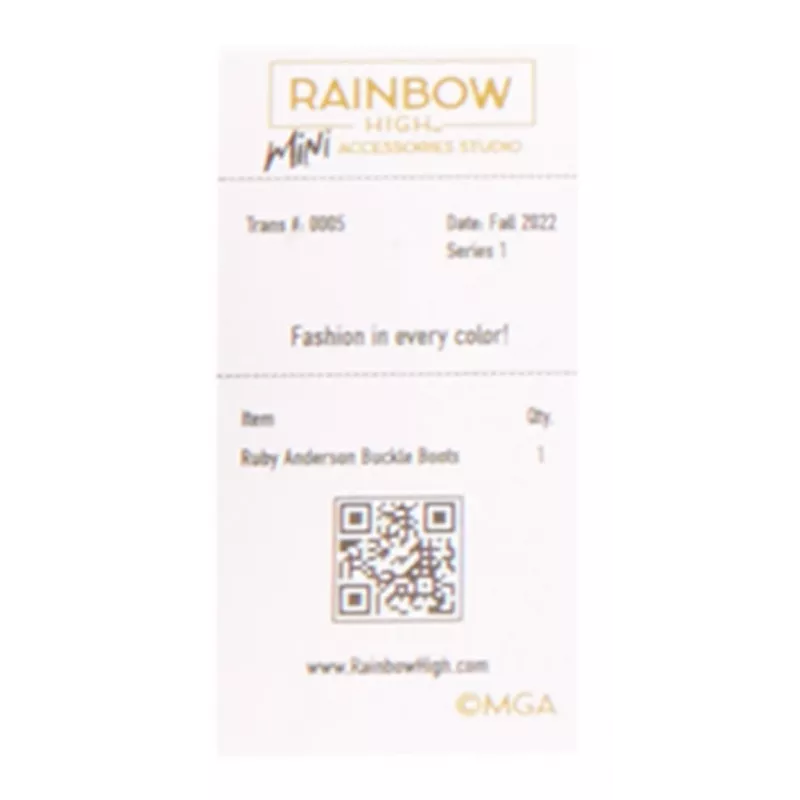 Rainbow High Aksesuāru studija 1. sērija, S sortiments PDQ leļļu apavos