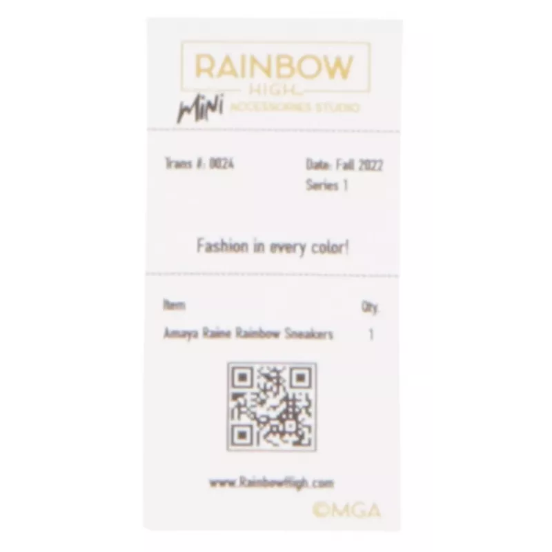 Rainbow High Aksesuāru studija 1. sērija, S sortiments PDQ leļļu apavos