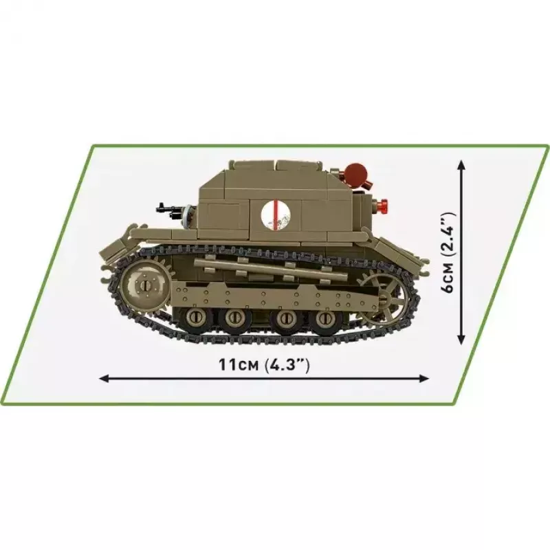 Cobi Blocks Tankette TK-3 konstrukciju komplekts — 323 detaļas