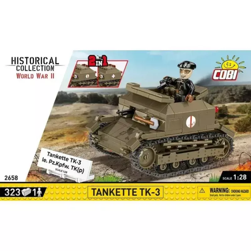Cobi Blocks Tankette TK-3 konstrukciju komplekts — 323 detaļas