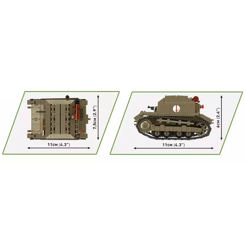 Cobi Blocks Tankette TK-3 konstrukciju komplekts — 323 detaļas