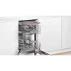 Iebūvējamā trauku mazgājamā mašīna Bosch Serie 4 SPV4HMX49E — Slimline 45 cm, 10 galda klājumu komplekti, 44 dB, 6 programmas