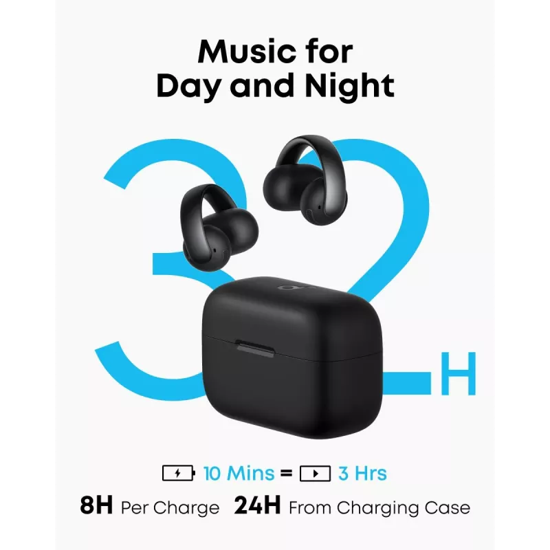 ANKER austiņa - Soundcore Aeroclip - melna
